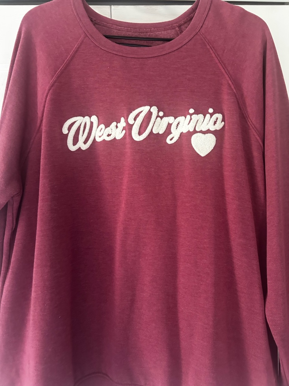 State of Mind Maroon Long Sleeve West Virginia Pullover